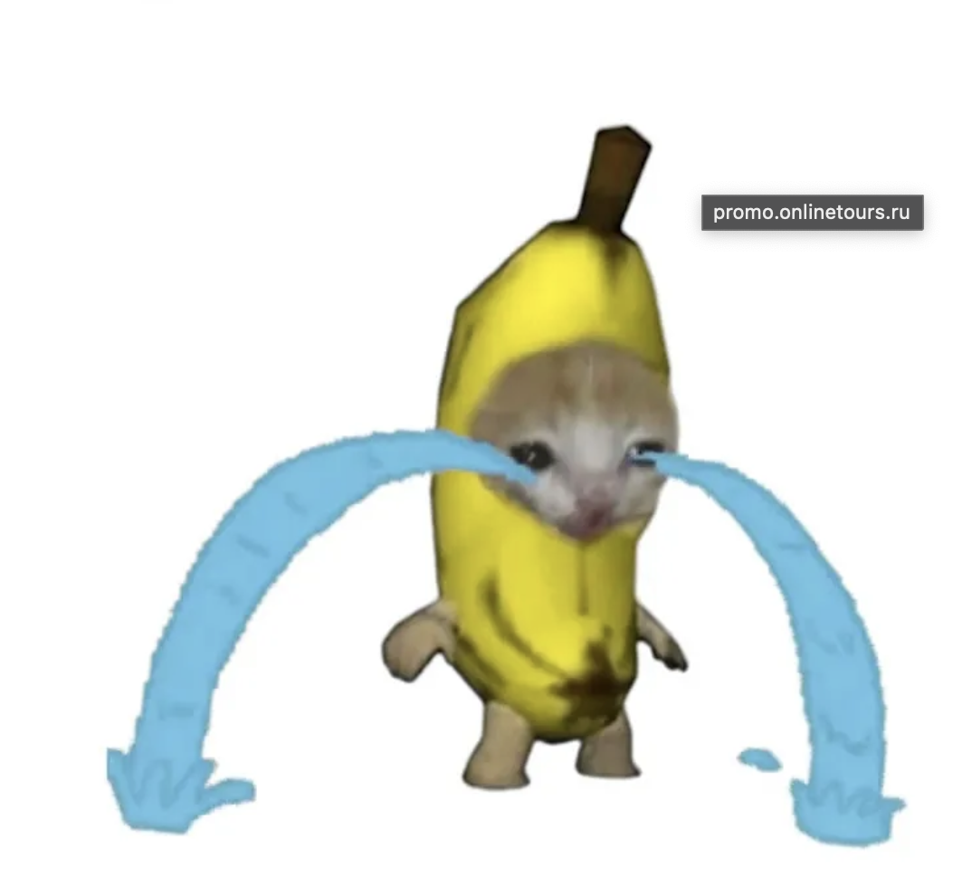 Плачущий кот-банан
